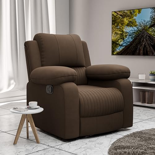 Green Soul Laze (R3)| Single Seater Manual Recliner Sofa with Sof...