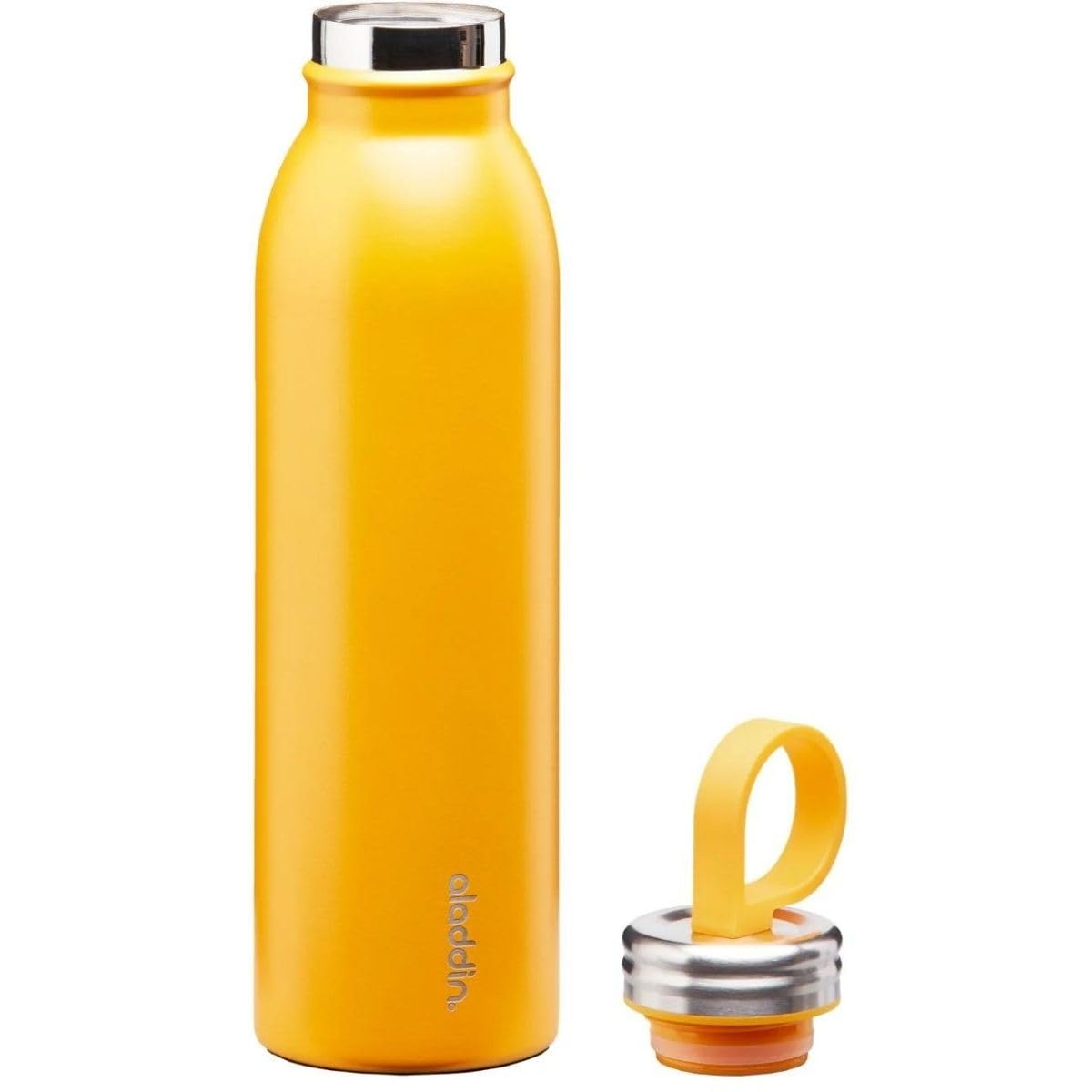 Aladdin Chilled Colour Thermavac Trinkflasche Edelstahl 0.55L Yellow – Thermosflasche Hält 9 Stunden Kalt - Doppelwandige Vakuumisolierung - Wasserflasche BPA-Frei - Spülmaschinenfest | Isolierflasche, gelb, für Fahrrad und Auto, BPA-frei, rostfrei, ausla