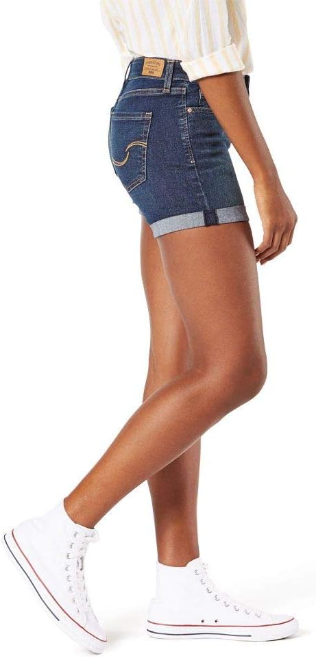 Signature by Levi Strauss & Co. Gold Women's Mid-Rise Shorts 69% Cotton, 30% Polyester, 1% Elastane