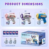 Britik 3 PCS Bubble Machine Gun Toys for 3-8 Year Old Kids: Space Bubble Guns Electric Bubbles Blower Blaster Gifts for Boys 3 4 5 6 7 8 Years Old Birthday Presents Garden Outdoor Summer Party Toy - Image 7