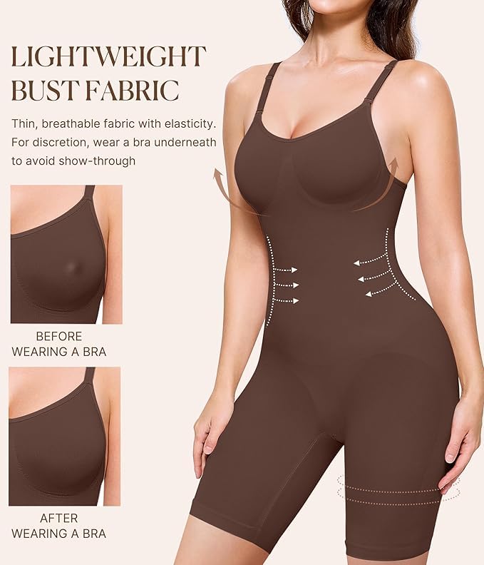 Image of ALYNE Bodyshaper for Women with Slimming Design Shaper for Women, Shaper for Tummy Control Round Neck Seamless Bodysuit.