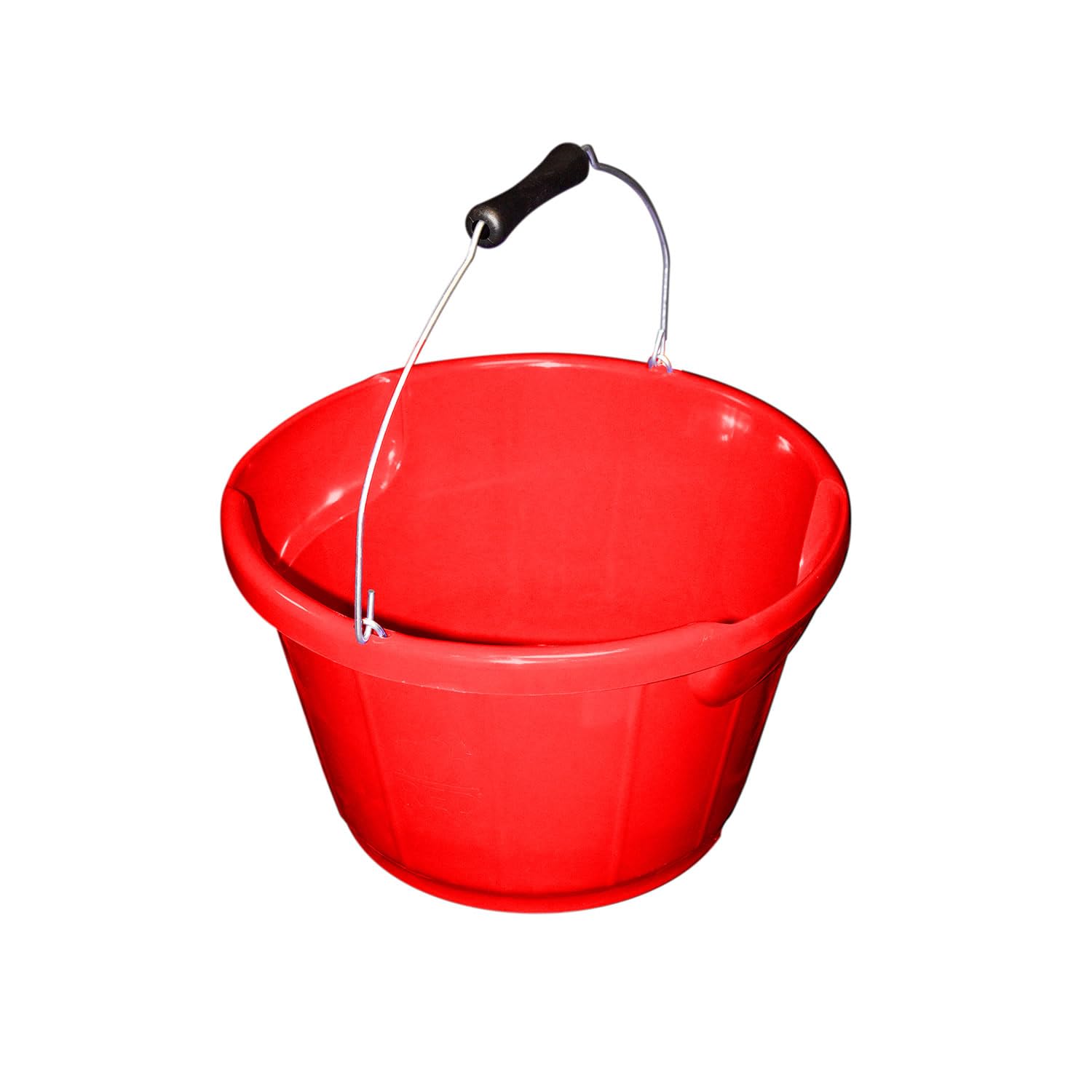 Red Gorilla Plas 10L 2 Gallon Feed Utility Bucket Small Shallow Dual Pouring Recycled Durable Plastic