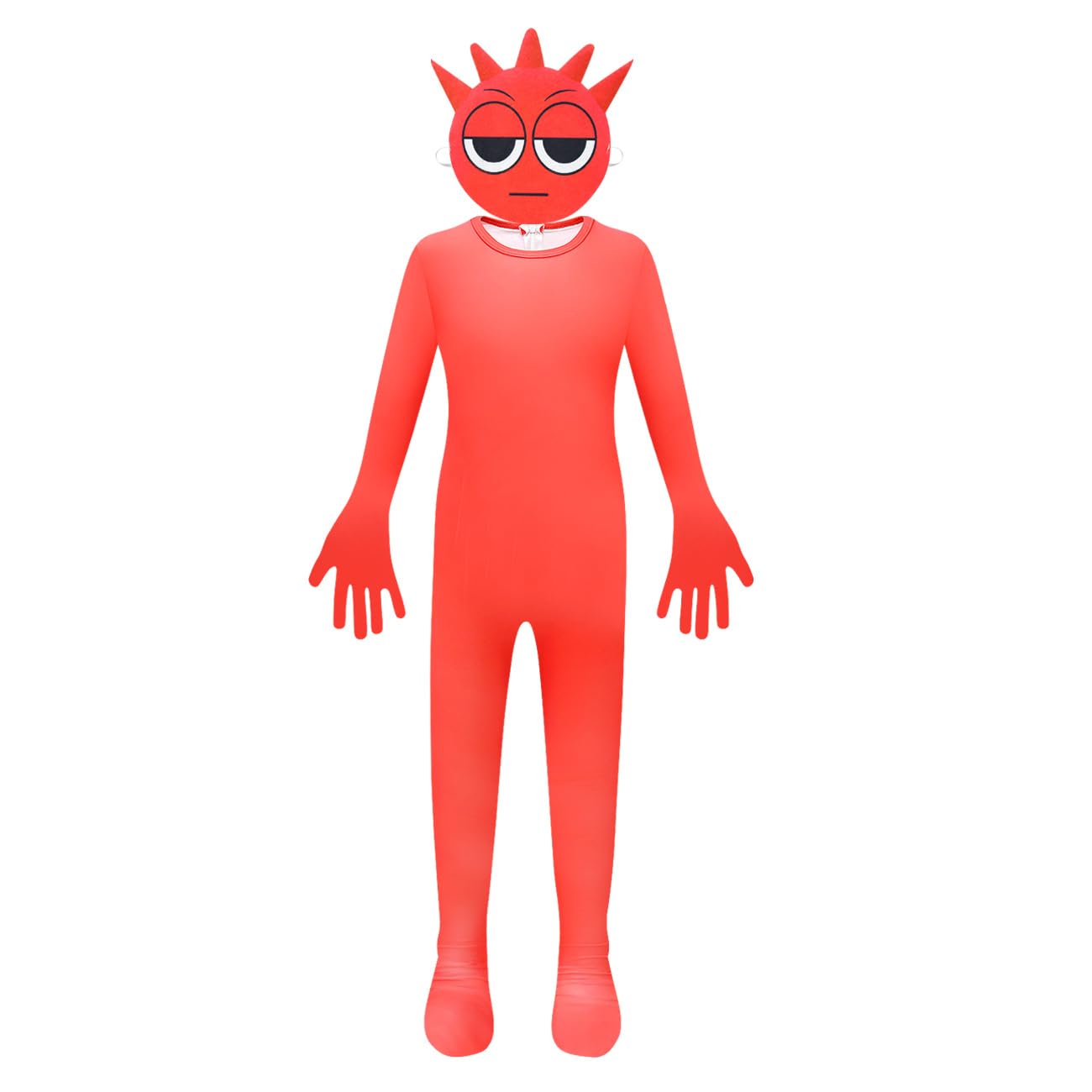SharkBebe Sprunki Boys Cosplay Costume Cartoon Fancy Dress Jumpsuit Full Body Roleplay for Kids Halloween & Parties Ages 4-9 (Red, 7-8 Years)