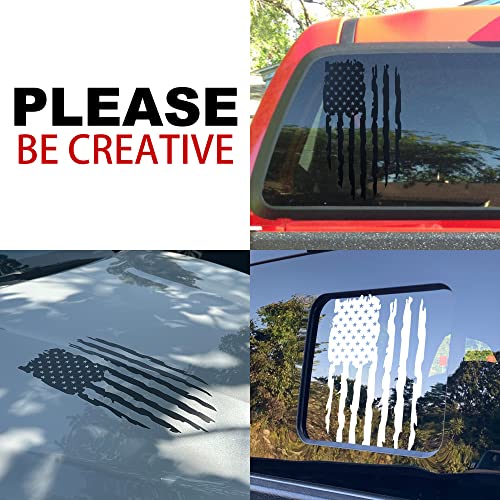 Image of Black We The People American Flag Truck Decal,Truck Tailgate Vinyl Decal,Car Decal for Men,American Flag for Computer,Truck,Car,Wall(16x9in)
