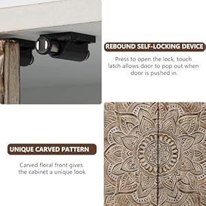 Cosiest sideboard storage cabinet vintage entryway accent cabinet with adjustable shelf and 2 doors farmhouse buffet sideboard for kitchen dining room living room hallway  urban country home decor