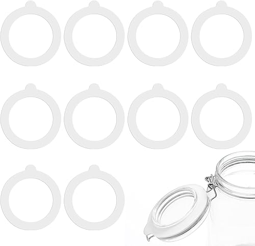 Miniatura 8 de 10 sellos de goma de 3.75 pulgadas para frascos de vidrio, repuesto de junta de silicona para frascos Mason, juntas herméticas a prueba de fugas,