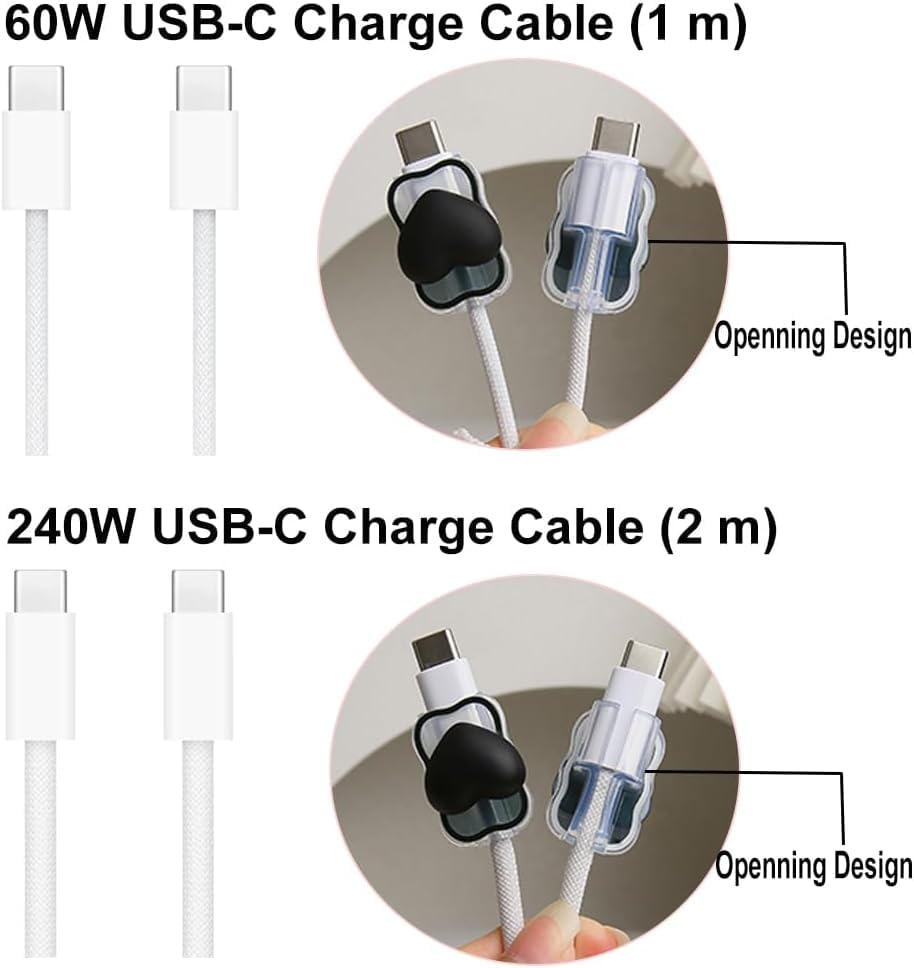 Image of FACTOTECH Case for MacBook & iPad Charger, 29w 30w 35w Charger Case, Travel Cord Organizer, Accessories (for Apple 29w 30w 35w Adapter)-Black Heart