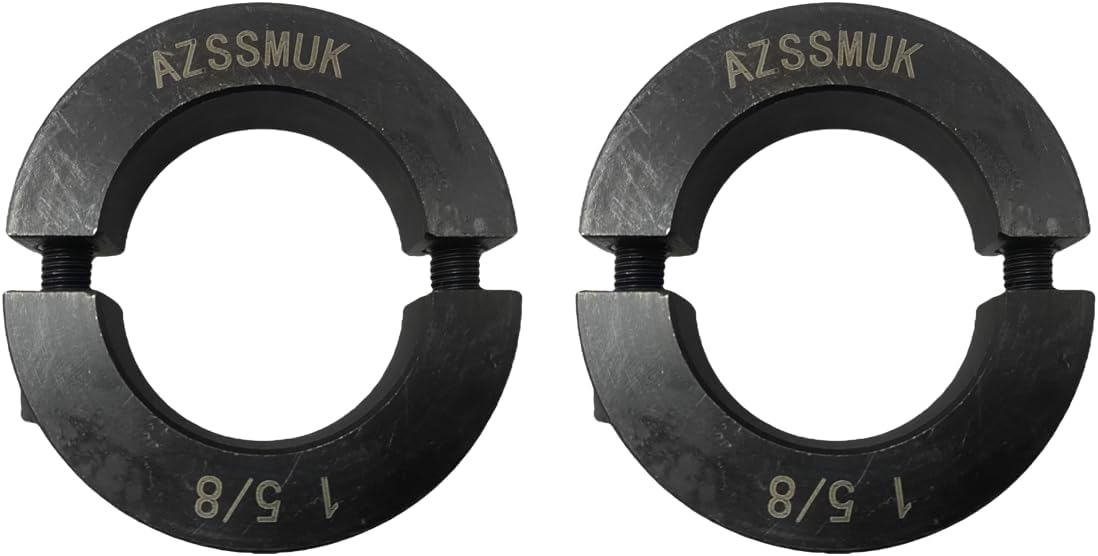 - Shaft Collar Bore 1-5/8'' Double Split Black Oxide Set Screw Durable Shaft Collars Suitable for Machinery and Industrial Use 2 Pieces (1-5/8'')