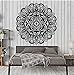 Boho Yoga Mandala Wall Decal Wall Stickers per camera da letto Flower Art Murale Bohemian rimovibile Modern Decalcomanie Ornament Decor 42x42cm