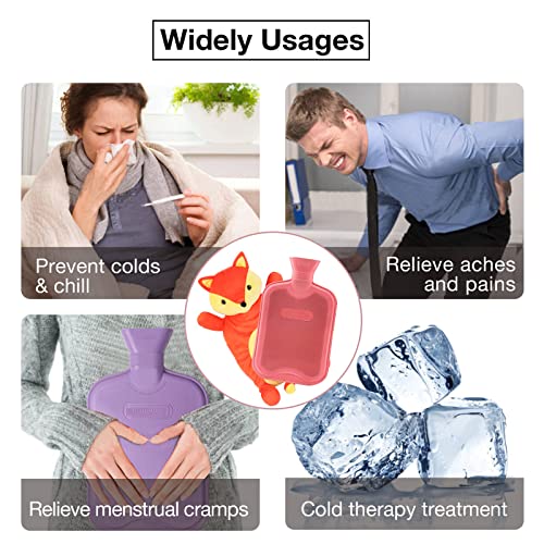 Hometop Premium Classic Rubber Hot And Cold Water Bottle With Cute Stuffed Fox Cover (2L, Red) #TOP5