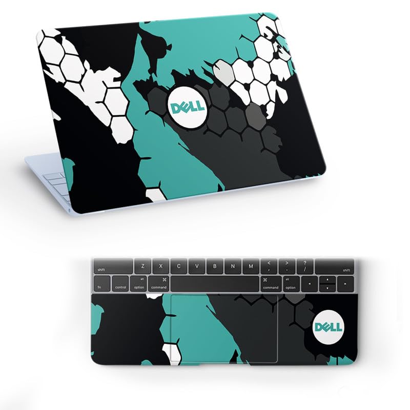 Galaxsia Pattern DL765 Top+Wrist Pad Vinyl Laptop Skin/Sticker/Cover for 15 to 15.6 Inches Laptops Laminated-Removable-HD Quality Compatible for Dell-(15x10 Inches)