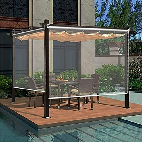 Jcnfa- Rollo PVC transparenter Vinyl wasserdichter Vorhang,170-210cm breit, 240-350cm Höhe, für Küche Balkon Badezimmer Leicht zu reinigen, Support-Anpassung Fensterdecor Cover