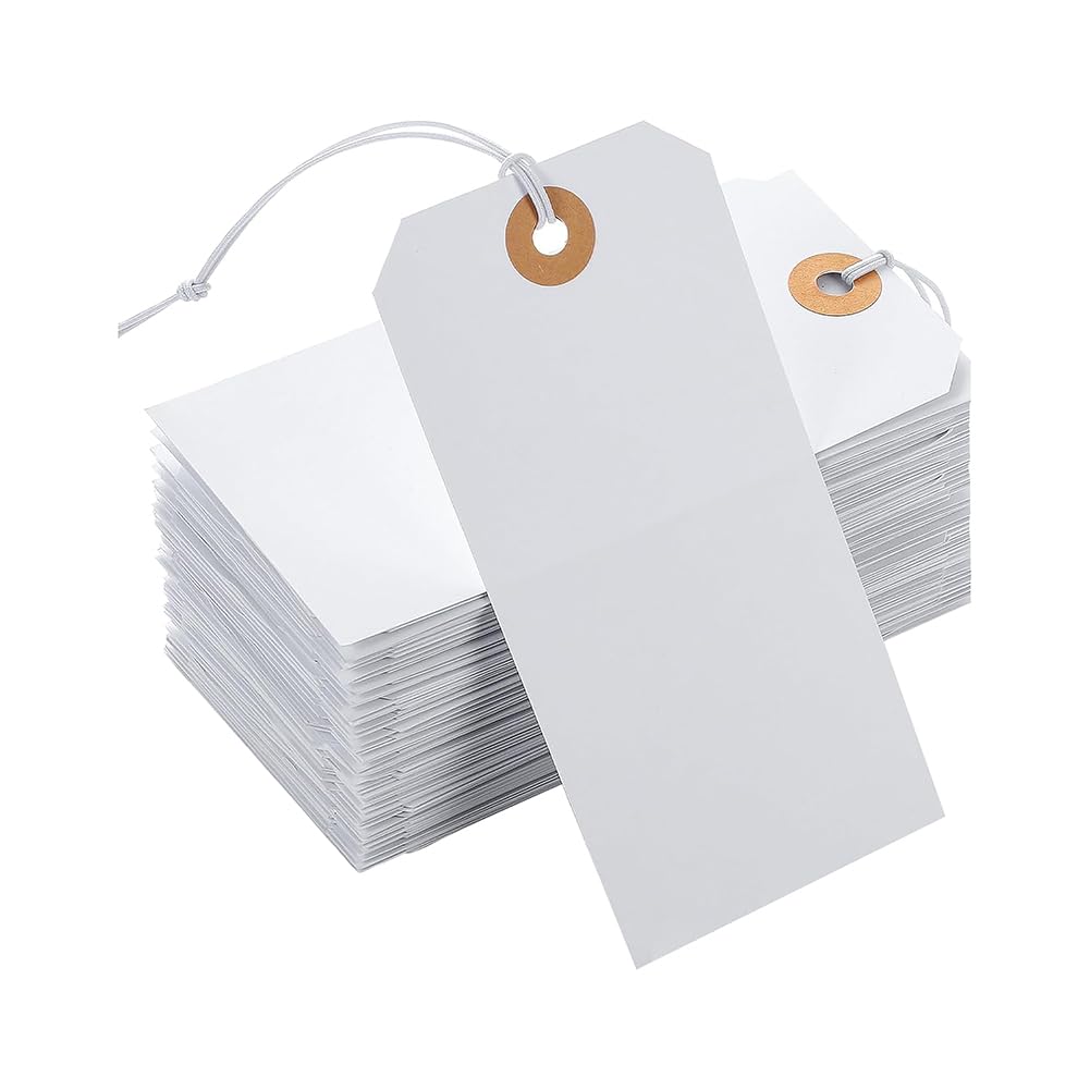 Marquage Prix Bijoux 100 étiquettes Avec Fil DHWEKU - 7x3,5 Cm - Carton  Blanc - Pour Bijoux, Vêtements, Brocante Prezzi Per Negozio, image size:1001x1001