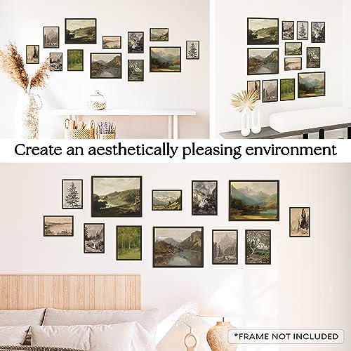 97 Decor Vintage Wall Decor - Rustic Wall Art, Rustic Gallery Wall Print, Vintage Art Prints, French Country Nature Landscape Painting, Moody Vintage Poster Picture For Bedroom thumb #5