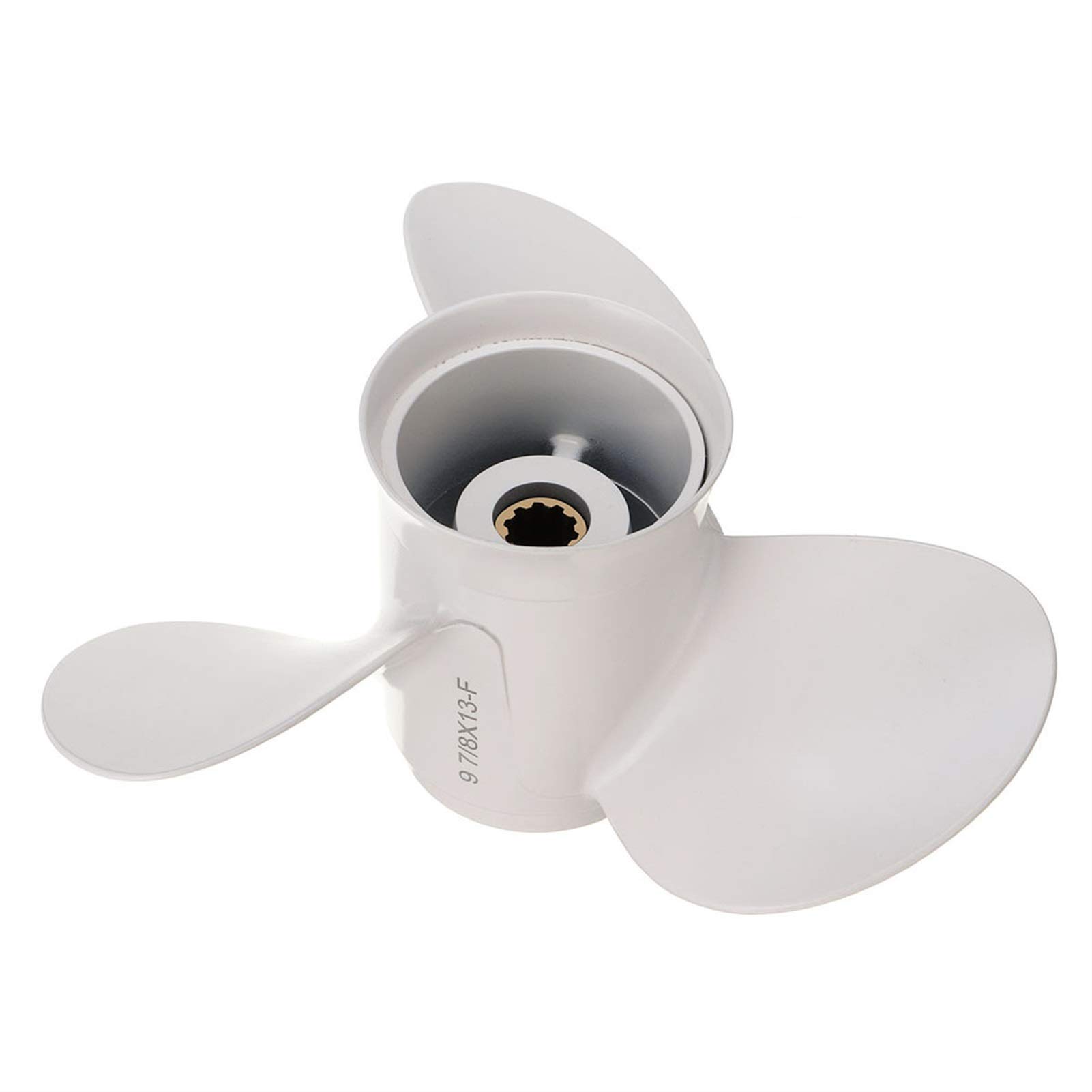 Szwaldaper 664-45949-02-EL fuoribordo for barche marine 9 7/8 X 13 in lega di alluminio, for, rotazione a destra 20-30HP 3 pale bianco