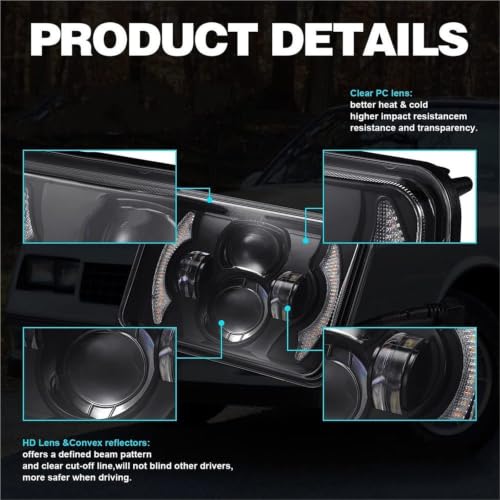 Faro LED 4x6 impermeable con Hi-Lo Beam y función DRL dual 2