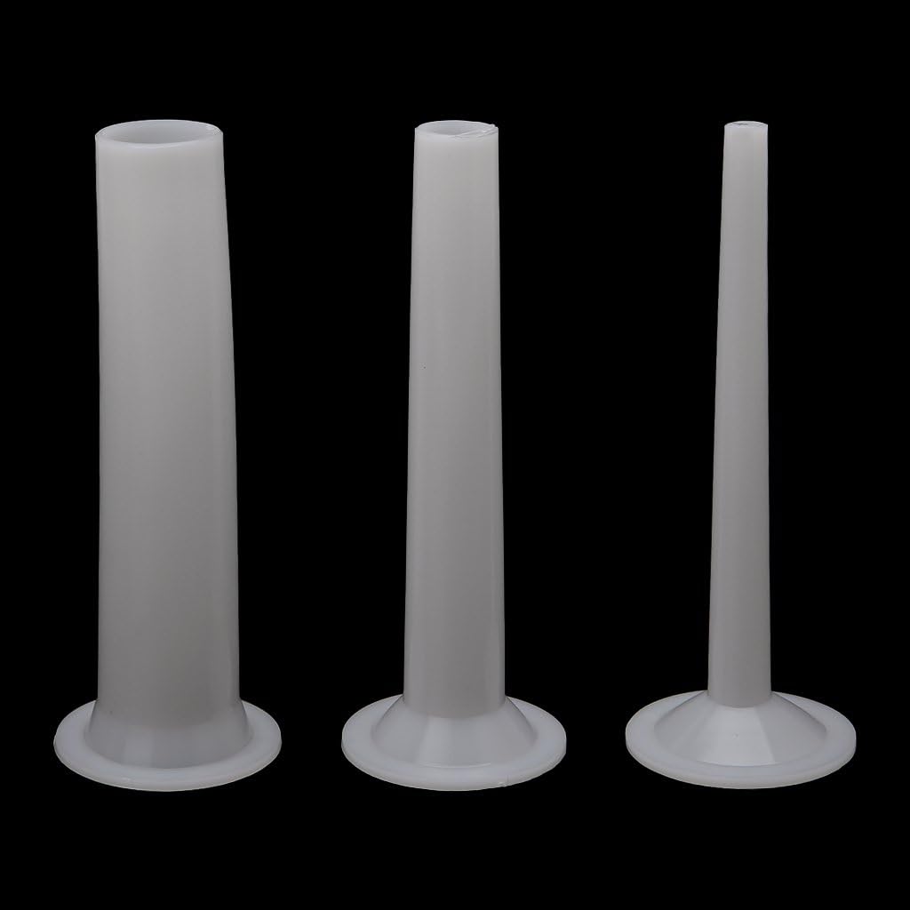 Yasheep 3Pcs Plastic #5 Size Meat Grinder Sausage Making Funnel Stuffer Filler Maker Tube Horn Funnel Cooking Tools for Filling Meat