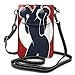 Jiger Women Small Cell Phone Purse Crossbody,Fitness Center Emblem Like Design Woman Silhouette Working Out Stay Young