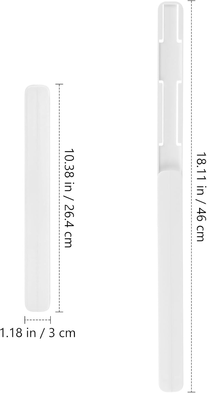 4pcs Adhesive Pull Out Drawers Sliders Self-Adhesive Drawer Organizer Rails Cabinets Basket Bottom Slides Full Extension Cabinets Rail Tracks Guides Kit Home Office DIY Storage (White, 10-18inch)