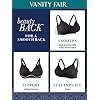 Vanity Fair womens Full Figure Beauty Back Smoothing Bra, Wirefree - Beige, 40C US