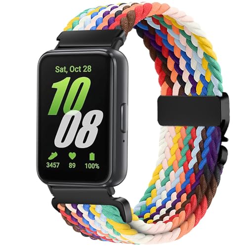 VELULYX Nylon trenzado correa compatible con Samsung Galaxy Fit 3, correa elástica para Samsung Galaxy Fit 3 SM R390 Herren Damen