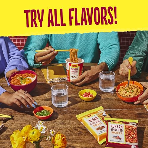 Image of Maggi Korean Spicy BBQ Noodles 24-Pack | Korean instant noodles; 3-minute; spicy ramen; vegetarian; halal; kosher; 24 pack
