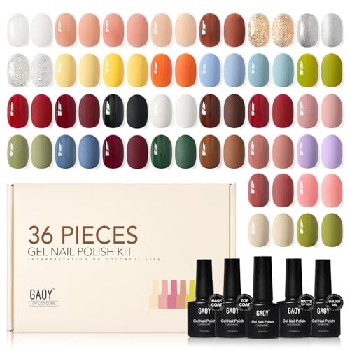 GAOY 36 Pcs Gel Nail Polish Set