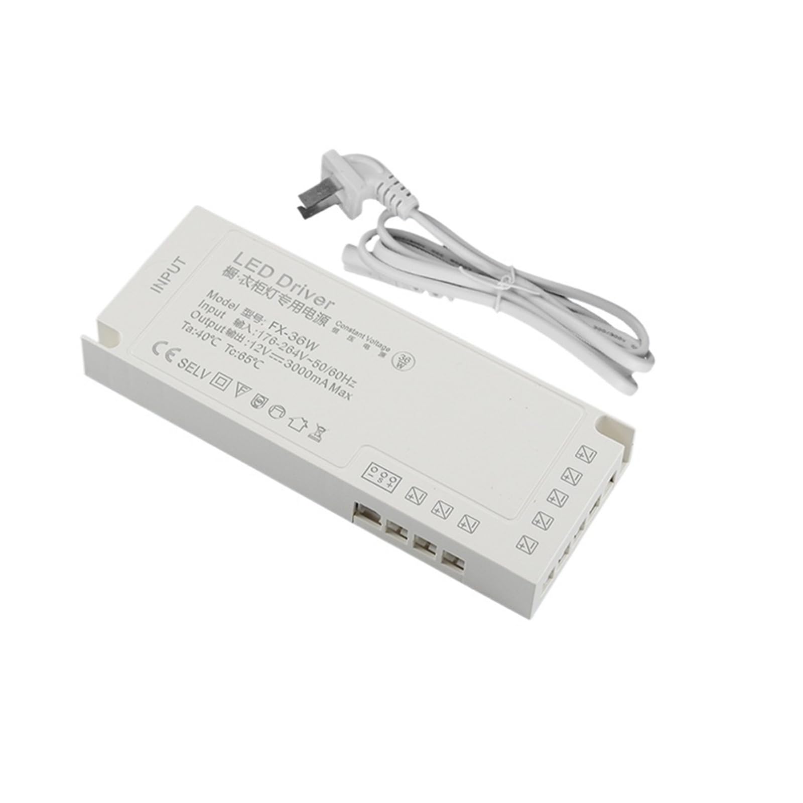 PWANUIGTE Cabinet Wardrobe Light Dedicated Power Supply 12v 24v 60w 100w 150w Strip Transformer(12V 36W-engineering funds)