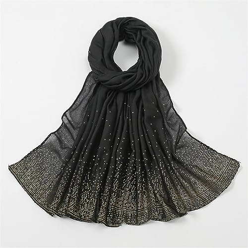 REHJJDFD Women's Crinkle Soft Hijab Scarf Femme Long Print Scarves Musulman Solid Color Shawls2
