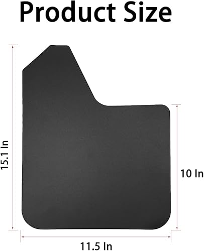 Miniatura 8 de Moioee Juego de 4 solapas universales para barro para vehículos, protectores contra salpicaduras delanteros y traseros, guardabarros flexibles y