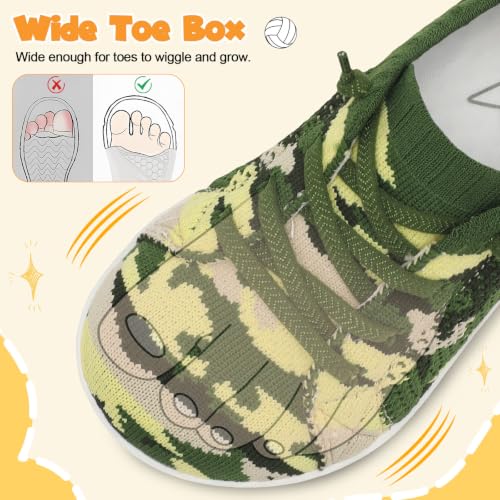 Image of LeIsfIt Toddler Shoes Girls Boys Wide Shoes Kids Zero Drop Minimalist Sneakers Barefoot Slip on Tennis Sneakers