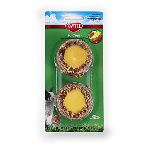 Kaytee Fiesta Yogurt Cup Strawberry Banana Flavored Treat For Small Animals, 3.8-Oz