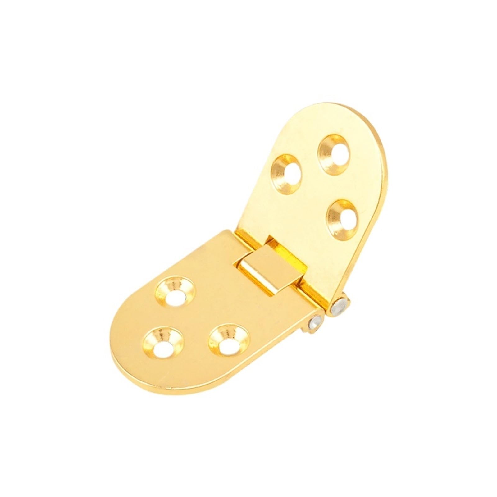 4PCS Foldable Table Cabinet Door Hinge Zinc Alloy Mounted Folding Hinges(Gold)