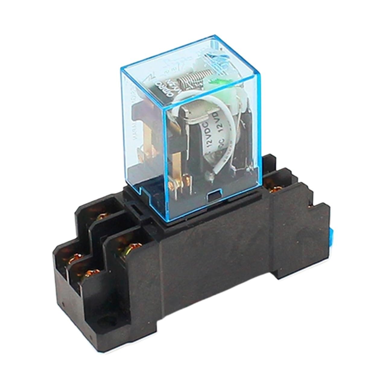 Relé micro minirelé DPDT MY2NJ 12VDC con soporte de base de uso general de 8 pines 5