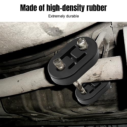 mizikuu 4 Stücke Auto Auspuff Aufhänger, Auto Auspuffhalter gummis Universal Auto Gummi Auspuff Langlebig Halterung Schalldämpfer Auspuffhalterung für alle Fahrzeuge geeignet 2 Löcher 12mm