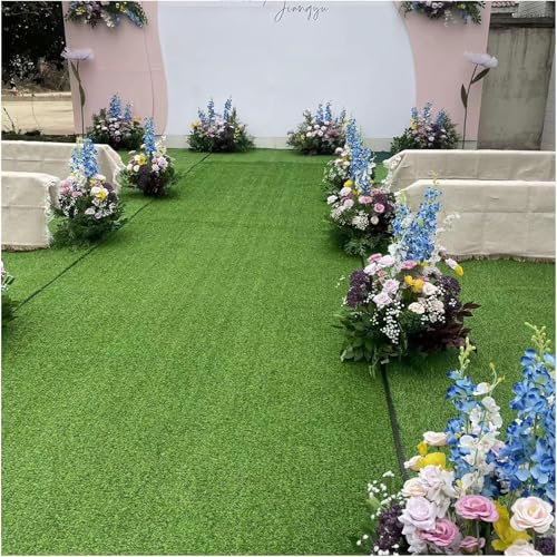 Alfombra de césped sintético de Alta Densidad para jardín y Patio, césped Artificial Duradero (50x120cm) paisajismo, Mascotas y Espacios Exteriores.