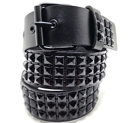 Black Pyramid Studded Belt Trim to Fit