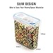 Wildone Plastic Cereal Containers Set | 6 Large (16.9 Cups, 135.3oz) Airtight Food Storage Containers - Leak-proof, BPA Free Cereal Dispenser | Flour, Sugar, Dry Food Storage Containers with Blue Lids