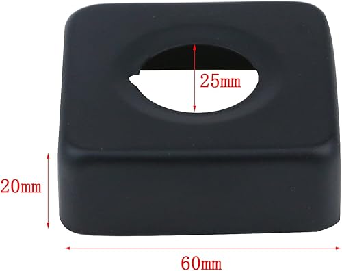 Miniatura 2 de Dnyta 2 piezas de brida de brazo de ducha de 2.362 x 0.787in, cubierta de repuesto negra de brida de ducha de acero inoxidable cuadrada para brazos