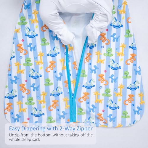Image of LollyBanks Sleep Sack, 100% Cotton Neutral Baby Sacks, 0.5 TOG Sleep Sacks Lightweight with 2-Way Zipper