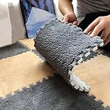 Ayuduots 5-20pcs Carpet Squares Puzzle Mat, Adjustable Interlocking Plush Foam Floor Mat for Home Decor Bedroom Playroom - Image 9