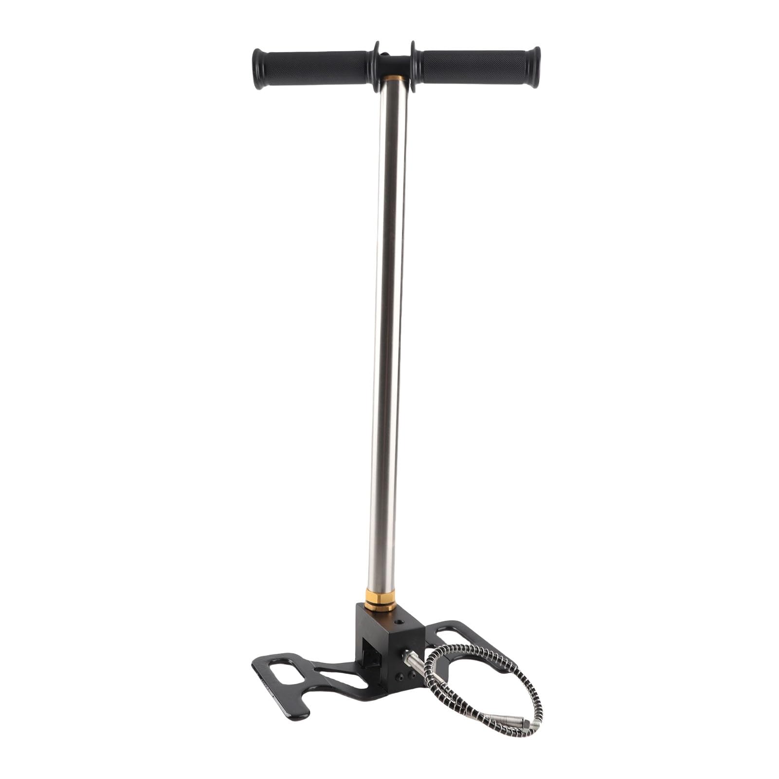 Manuelle Hochdruckpumpe Zum Tauchen, Handaufblasgerät aus Edelstahl mit Manometer, 53-cm-Schlauch, Tragbares Sauerstoffflaschenzubehör