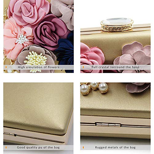 INOVERA-Ladies-Floral-Evening-Clutch-Women-Party-Wedding-Purse-Bag
