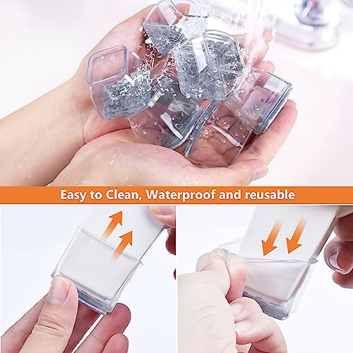 36Pcs Square Chair Leg Floor Protectors, Furniture Pads For Hardwood Floors, Furniture Sliders For Chair Legs, Rectangle Floor Protectors For Chairs, Silicone Chair Leg Caps Cover(Large) #TOP5