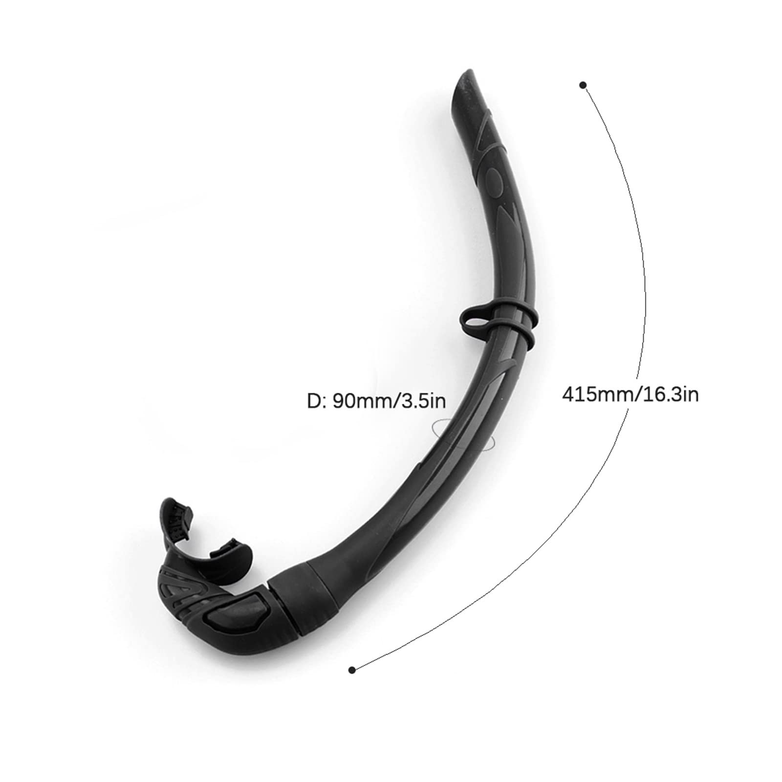 Buceo Snorkel Silicona Tubo de snorkel plegable Snorkel con estuche de almacenamiento compacto Mujeres Hombres enrollados Snorkel Tubo de respiración húmedo for buceo para actividades de buceo y snork