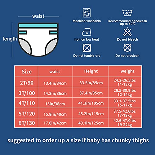 MooMoo Baby Cotton Training Pants Strong Absorbent Toddler Potty Training Underwear for Baby Boy Pee Pants 4T - Thumbnail 2