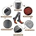 GLOBAL VASION Heated Scoks Winter Electric Rechargeable 3 Heating Settings Thermal Sock for Men and Women (Gray, L)