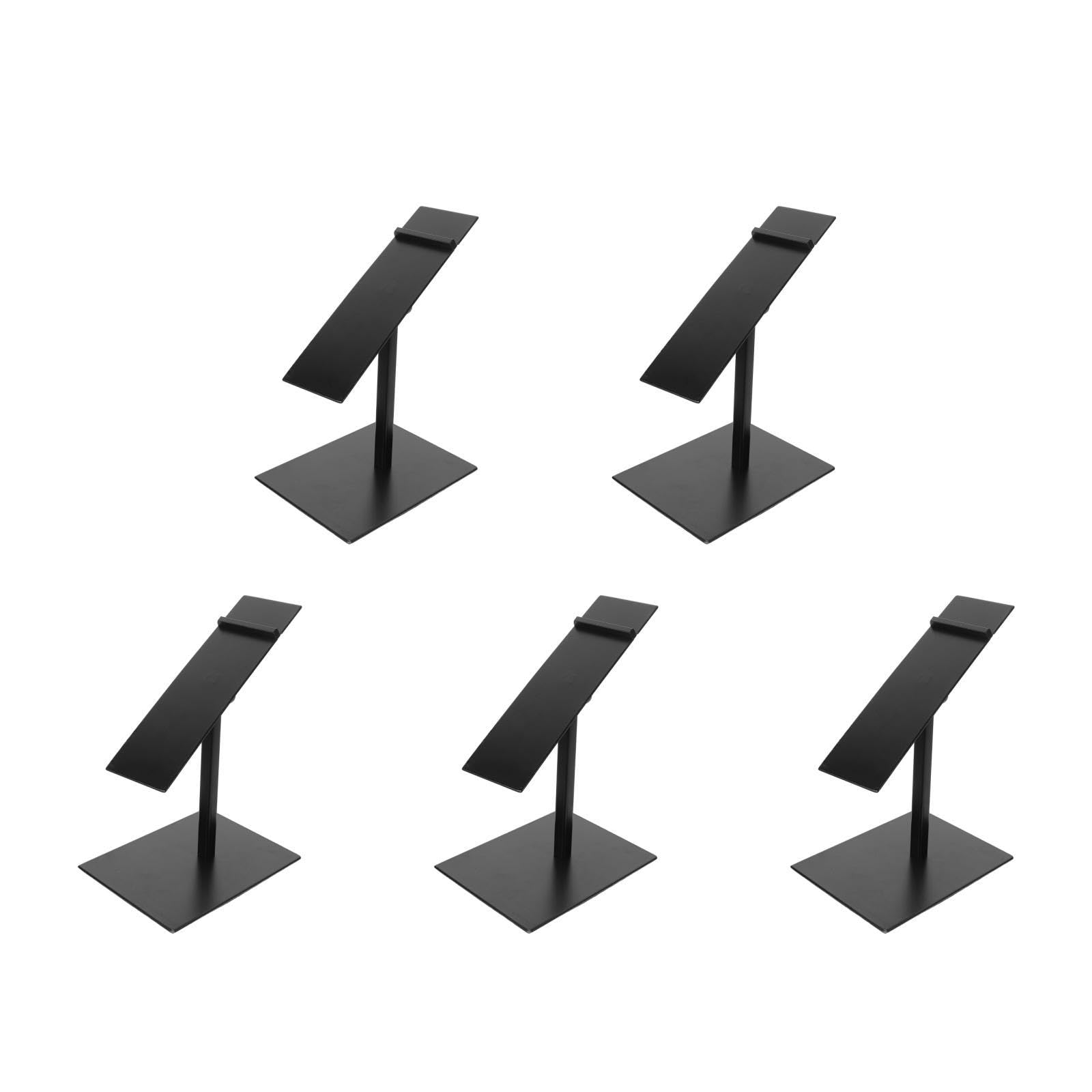 5 Piezas Soporte De Exhibición De Zapatos Ajustable, Expositor De Aleación para Tacones Altos, Sandalias Y Calzado Deportivo, Ideal para Tiendas Y Centros Comerciales (Negro)