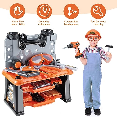 image for ZEALOUS TOYS Kids Tool Bench-Zealous 79pcs Transformable Set, Toddler 
