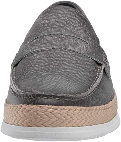 Marc Joseph New York Men's Leather Luxury Deck Shoe Penny Rope Detail Boat, Jeans Grey, 8.5 M US | Image 1